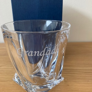personalised engraved whiskey glass, birthday gifts, anniversary gifts, fathers day gifts, gifts for him gifts for her