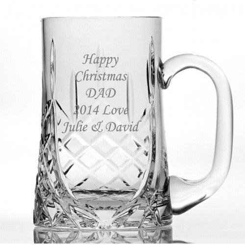 Personalised Engraved Lead Crystal Tankard