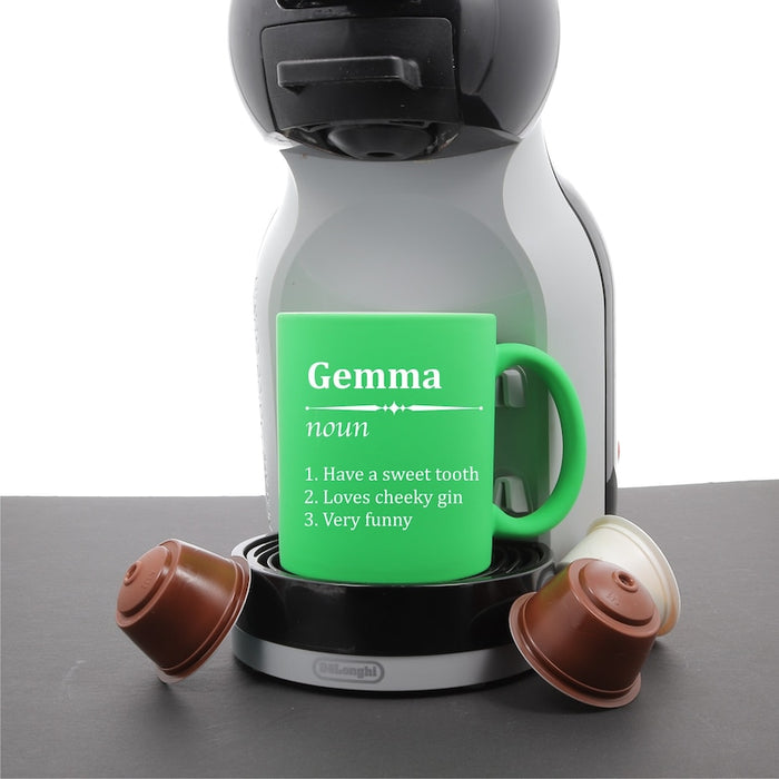 Personalised Laser Engraved Gifts Ideas Present For Mum Dad Birthday Christmas Mothers Fathers Day Name Definition Pink Mug