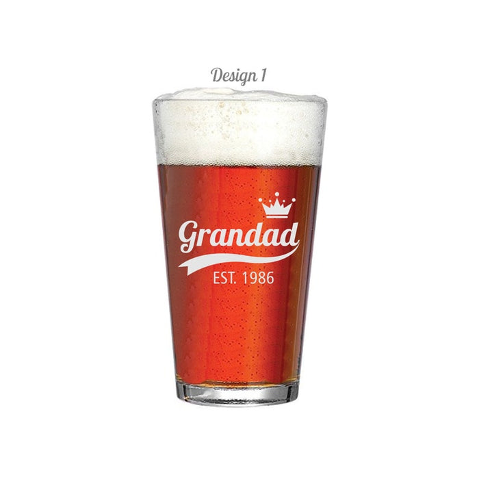 Personalised Pint Glass Engraved Custom Gift for Beer Glassware Full Pint Mug Custom Etched Bespoke Glass Any Text