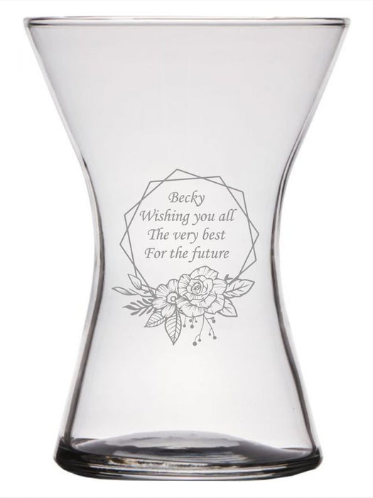 personalised engraved large flower vase, wedding gift, anniversary gift, retirement gift, birthday gifts, gifts for her , gifts for him