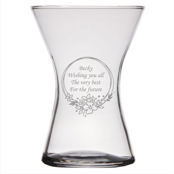 personalised engraved large flower vase, wedding gift, anniversary gift, retirement gift, birthday gifts, gifts for her , gifts for him