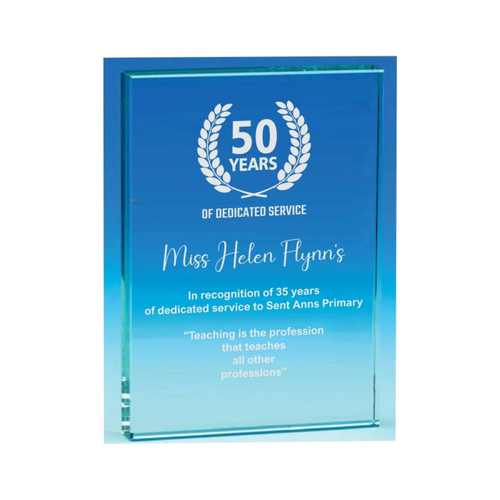 Engraved Glass Personalised Thank You Gift, Retirement Appreciation, For Manager, Staff, Retirement, Employee Award