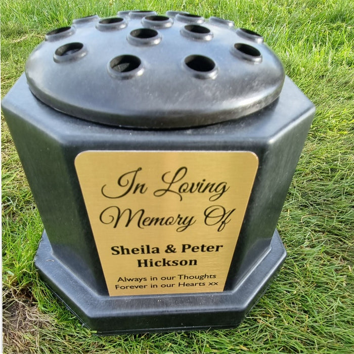 Personalised engraved Memorial Pot, Grave flower pot, Memorial vase, Flower holder, In Loving Memory