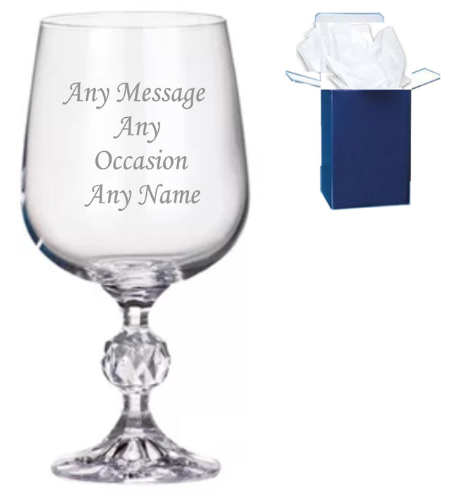 Personalised 12 oz Crystal Wine Glass