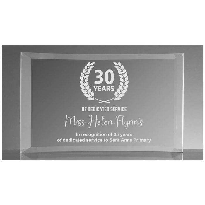 Personalised Engraved Jade Glass Award, Company Awards Ceremony, Corporate Trophy - Glass Trophy, Sports Trophies - Add your Logo