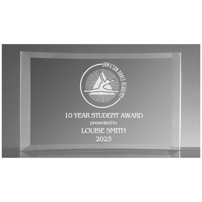 Personalised Engraved Jade Glass Award, Company Awards Ceremony, Corporate Trophy - Glass Trophy, Sports Trophies - Add your Logo