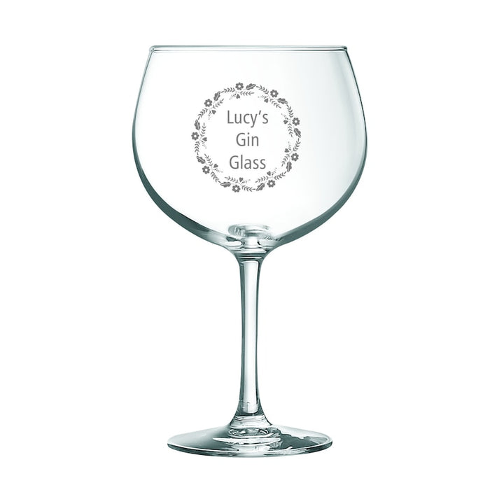 Personalised engraved Gin and tonic balloon gin glass, Birthday gifts , Christmas gifts