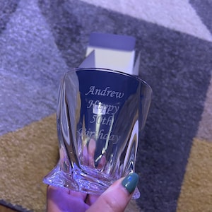 personalised engraved whiskey glass, birthday gifts, anniversary gifts, fathers day gifts, gifts for him gifts for her