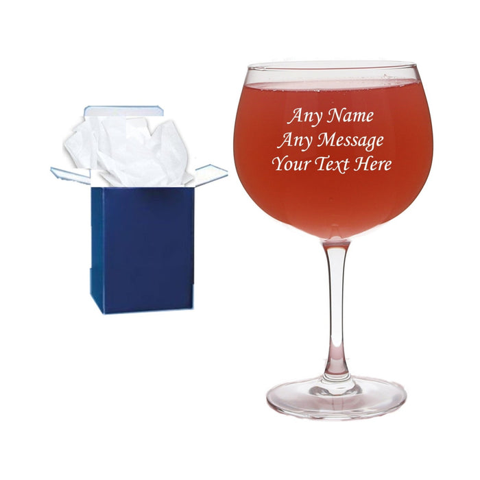 Personalised Engraved Gin Balloon 24 oz Glass