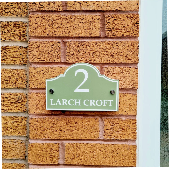 Traditional House Number Signs & Address Plaques in Sage Green