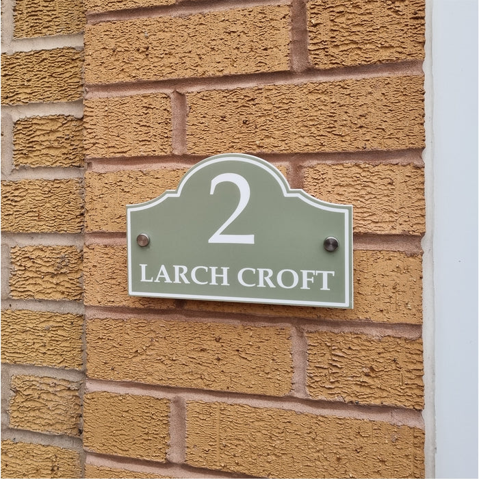 Traditional House Number Signs & Address Plaques in Sage Green