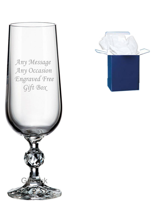 Personalised Engraved Christmas, Birthday, Champagne Flutes