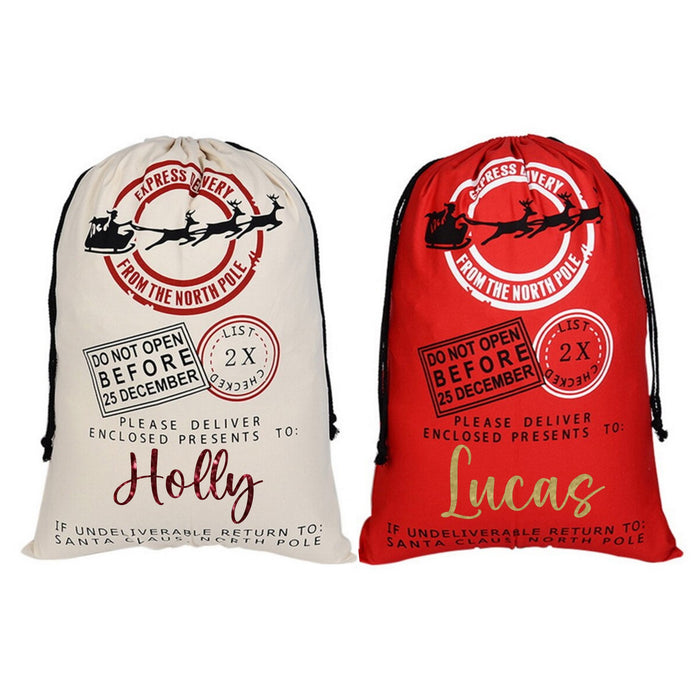 Personalised Santa Sack - Christmas Sack, Customized Christmas Gift