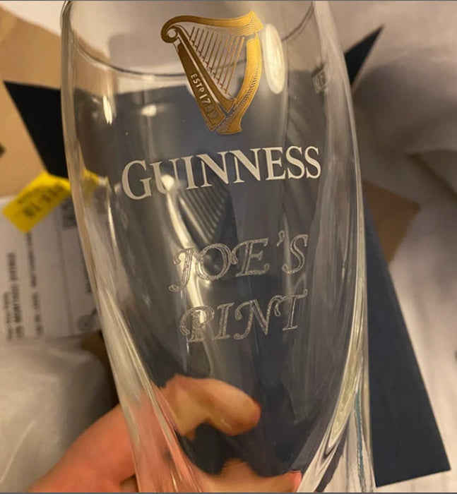 Engraved Guinness Glass, Personalised for Dad or Granddad this Father's day, Birthday Christmas Best Man Gift Xmas Gift Retirement Gift
