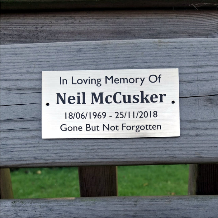 Engraved Memorial Plaques, Personalised Plaque, Garden Bench Plaque