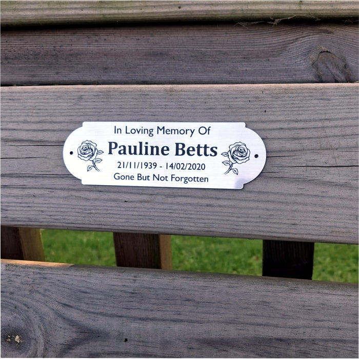 Engraved Memorial Plaques, Personalised Plaque, Garden Bench Plaque