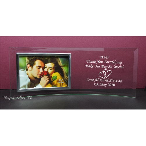 Engraved Horizontal Curved best Glass Photo Frame