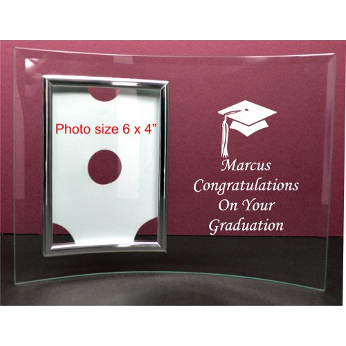 Personalised Engraved Curved Glass Photo Frame