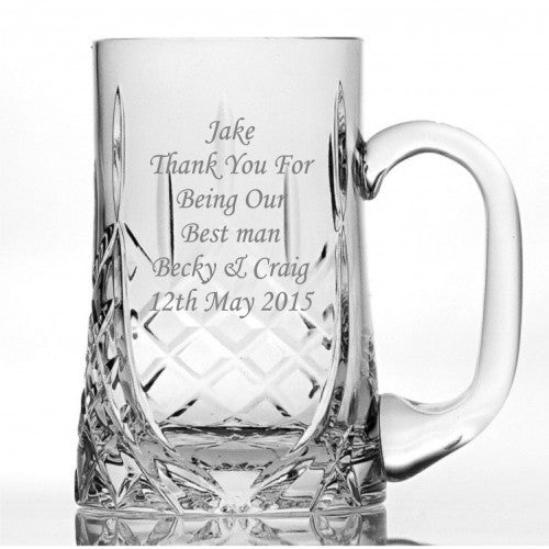 Personalised Engraved Lead Crystal Tankard