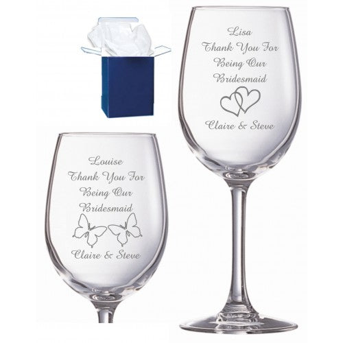 Personalised Engraved Wine Glass Birthday gifts