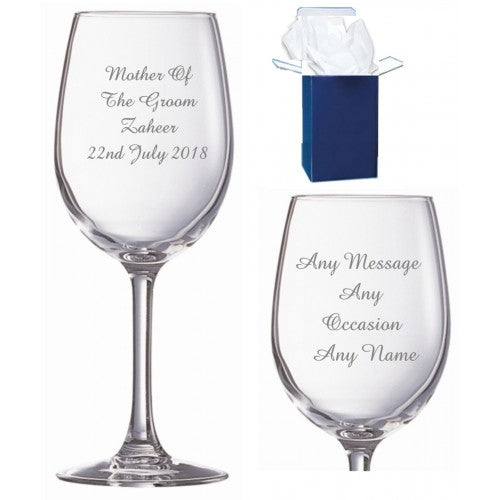 Personalised Engraved Wine Glass Birthday gifts